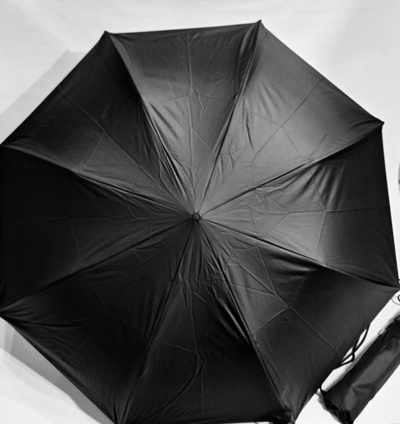 Grand parapluie golf pliant automatique uni noir housse sac à dos - 130cm & Bandoulière