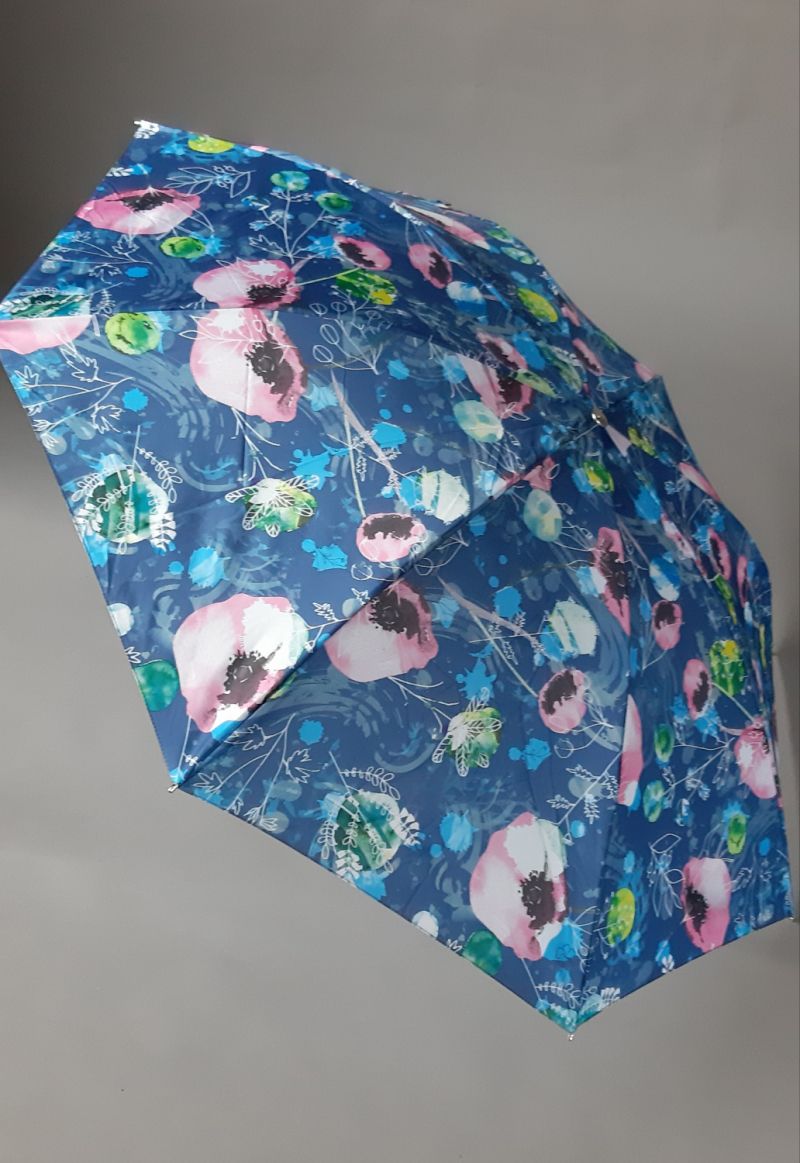 Parapluie Knirps femme mini inversé pliant bleu automatique