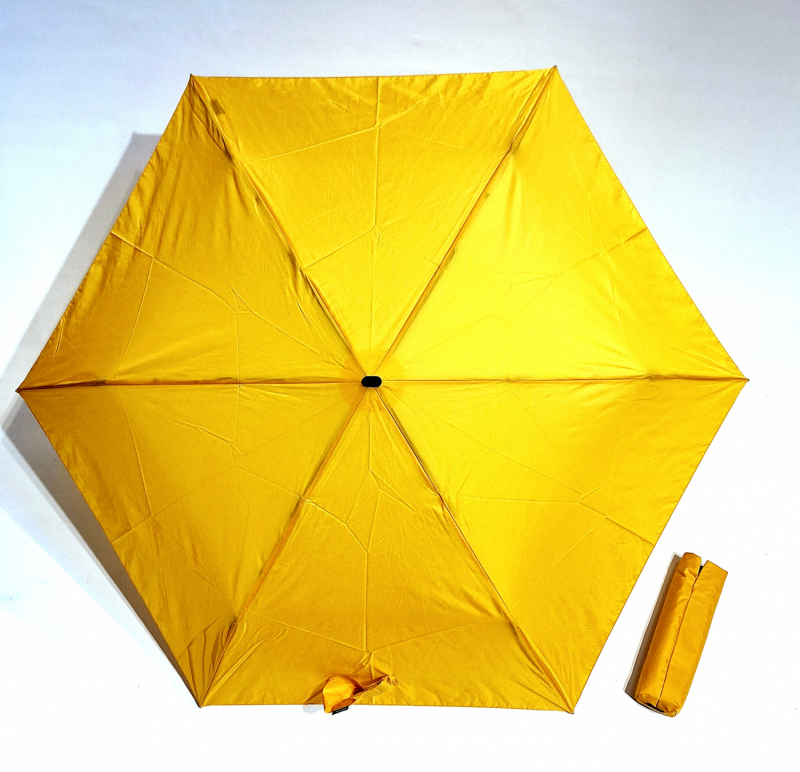 Parapluie pliant 050 Knirps mini plat & super léger 115g - Uni curry & solide