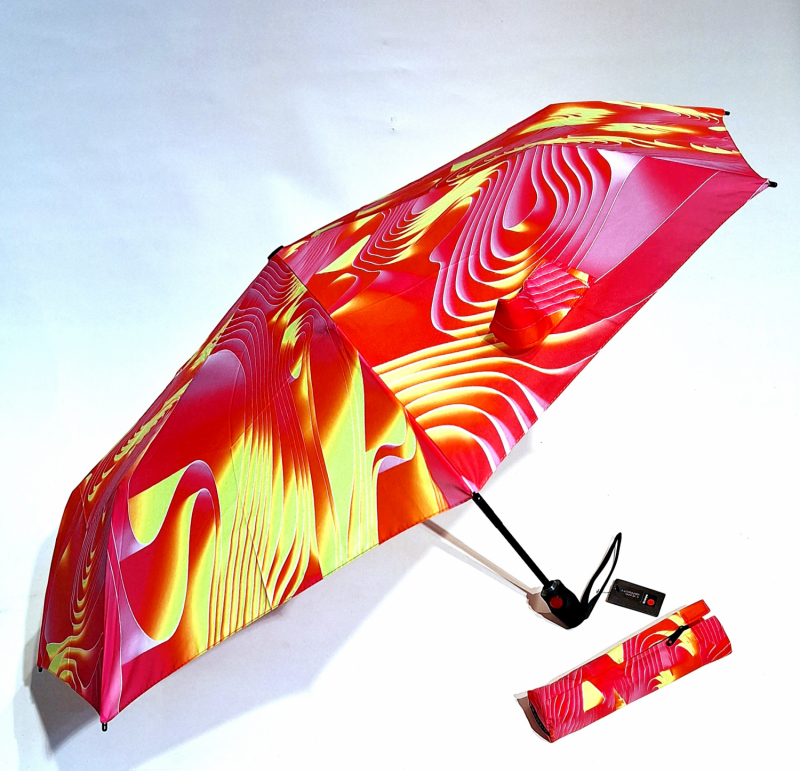 Mini parapluie Knirps T200 orange & rose automatique open close - Léger & solide