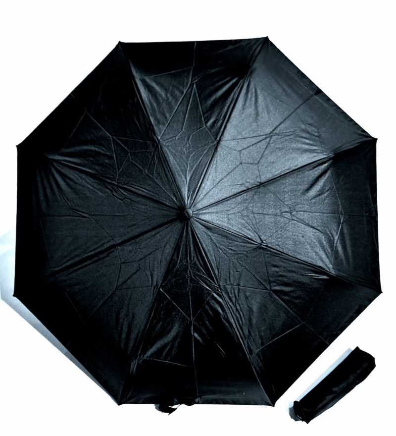 Mini parapluie pliant A200 Knirps open close PURE NOIR garantie 5ans - Léger & solide