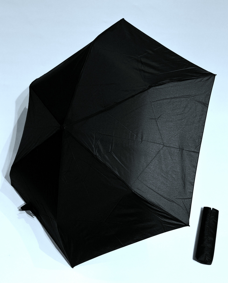  Parapluie mini extra plat pliable manuel uni Pure Noir Knirps 050- Super léger & solide