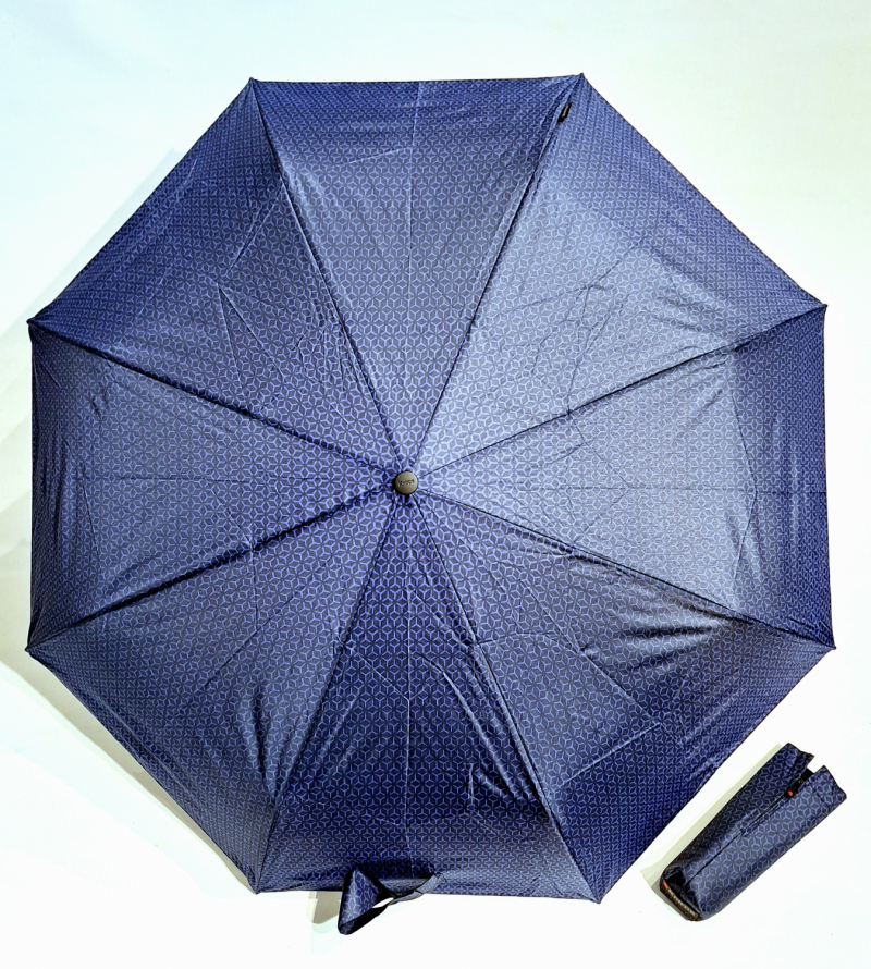  Parapluie Knirps T200 pliant open close bleu marine & noir imprimé Knirps - léger & résistant