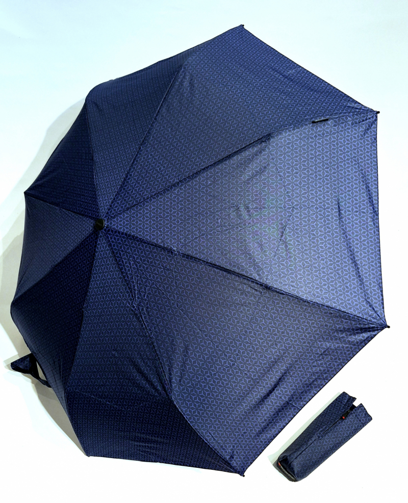  Parapluie Knirps T200 pliant open close bleu marine & noir imprimé Knirps - léger & résistant