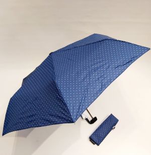 PERLETTI Parapluie Femme Pliant Automatique Motif Rayé Pois Fleur -  Ombrelle Dame Incassable Compact Anti Retournement - Parapluie Mini Petit  Pliable
