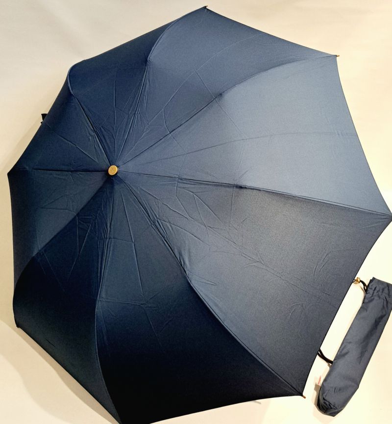 Grand parapluie golf pliant ouvrant fermant bleu marine housse sac à dos français - Large130cm & robuste