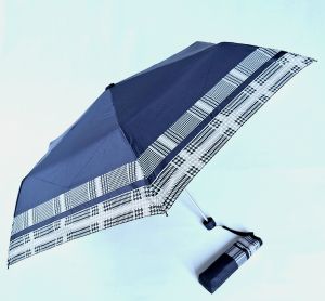 Grand parapluie homme tissé jean gris - La Fabrique de parapluies François  Frères