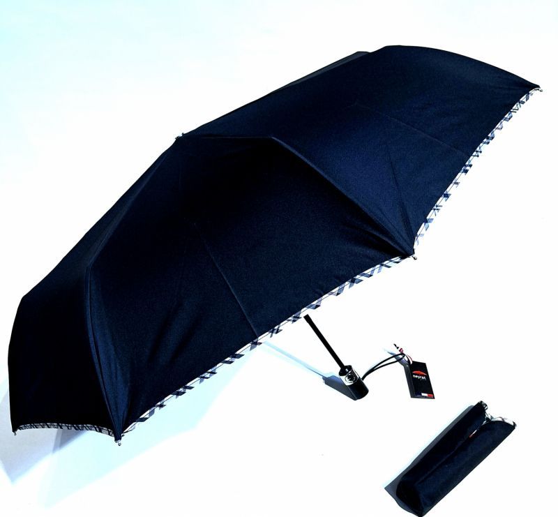 Parapluie mini pliable élégant open close uni noir biais Burberry's français - léger & solide