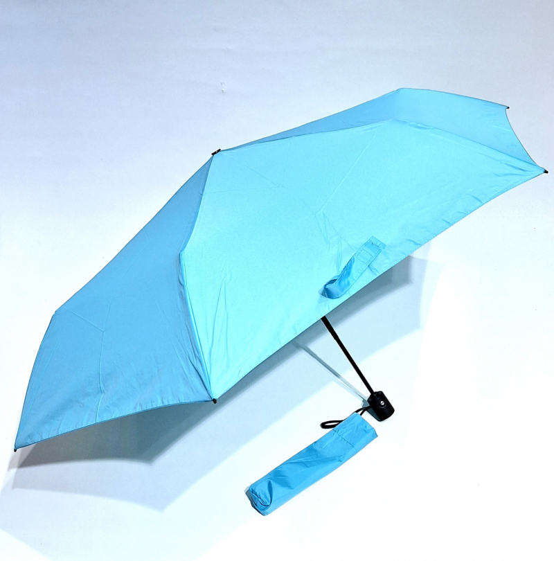 NOUVEAU : le ZERO MAGIC mini parapluie PLUME 176 g EXTRA FIN bleu ciel OPEN CLOSE Doppler - le + léger