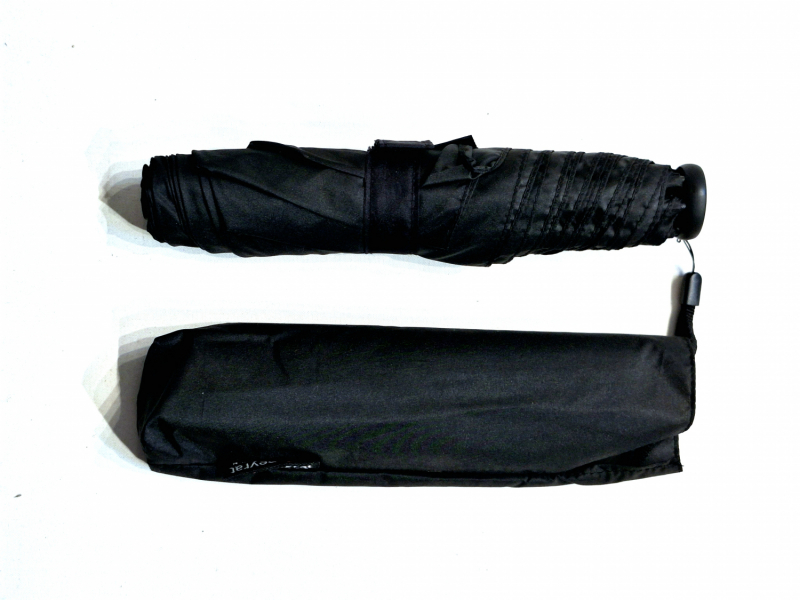 Parapluie mini pliant ultra léger 100g PLUME fin pure noir manuel - Top sac à main & Pas cher - Neyrat