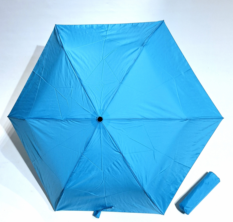 Parapluie mini Plume 100g uni bleu ciel - Ultra léger & Manuel - Pas cher