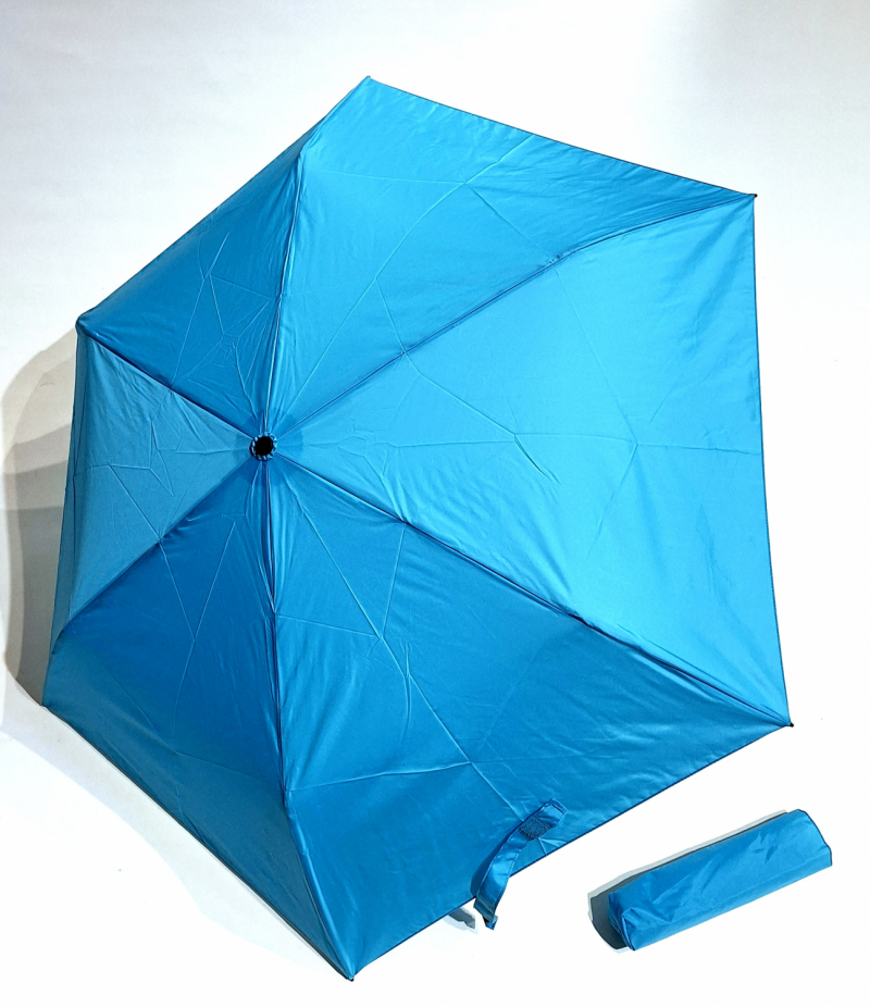 Parapluie mini Plume 100g uni bleu ciel - Ultra léger & Manuel - Pas cher