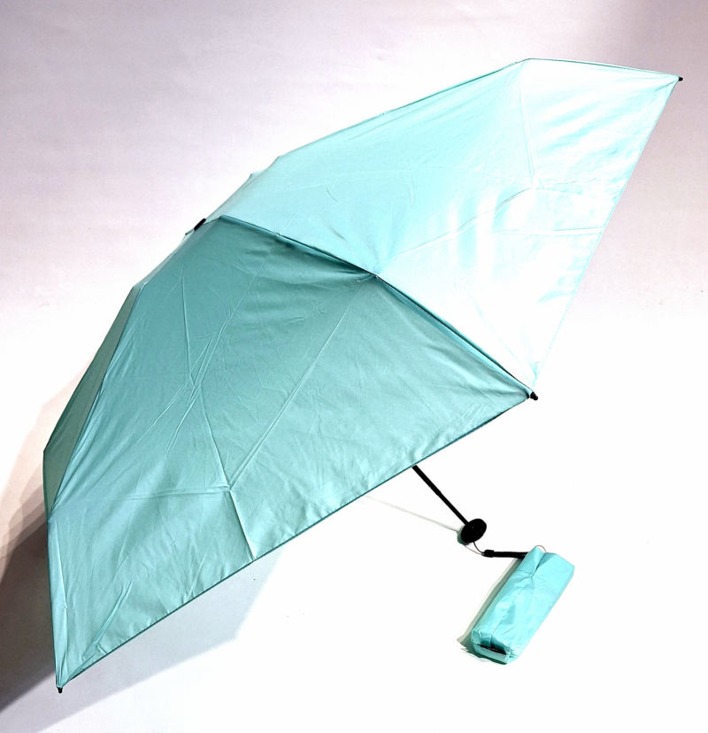 Parapluie PETIT MICRO LEGER pliant manuel uni vert d'eau - Doppler - Micro rond 16 cm & Pas cher