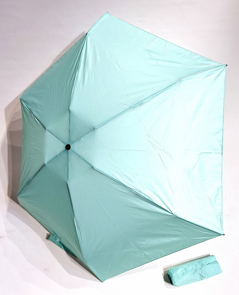 Parapluie PETIT MICRO LEGER pliant manuel uni vert d'eau - Doppler - Micro rond 16 cm & Pas cher