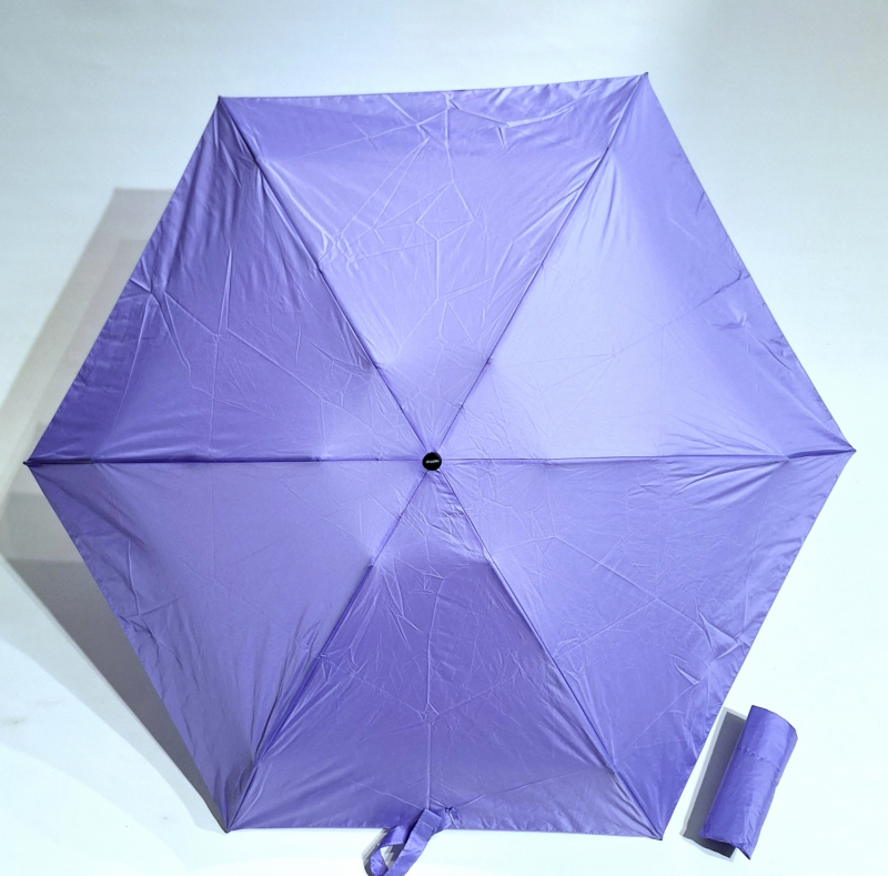 Parapluie compact MICRO LEGER pliant uni manuel violet - Micro rond 16 cm & Pas cher