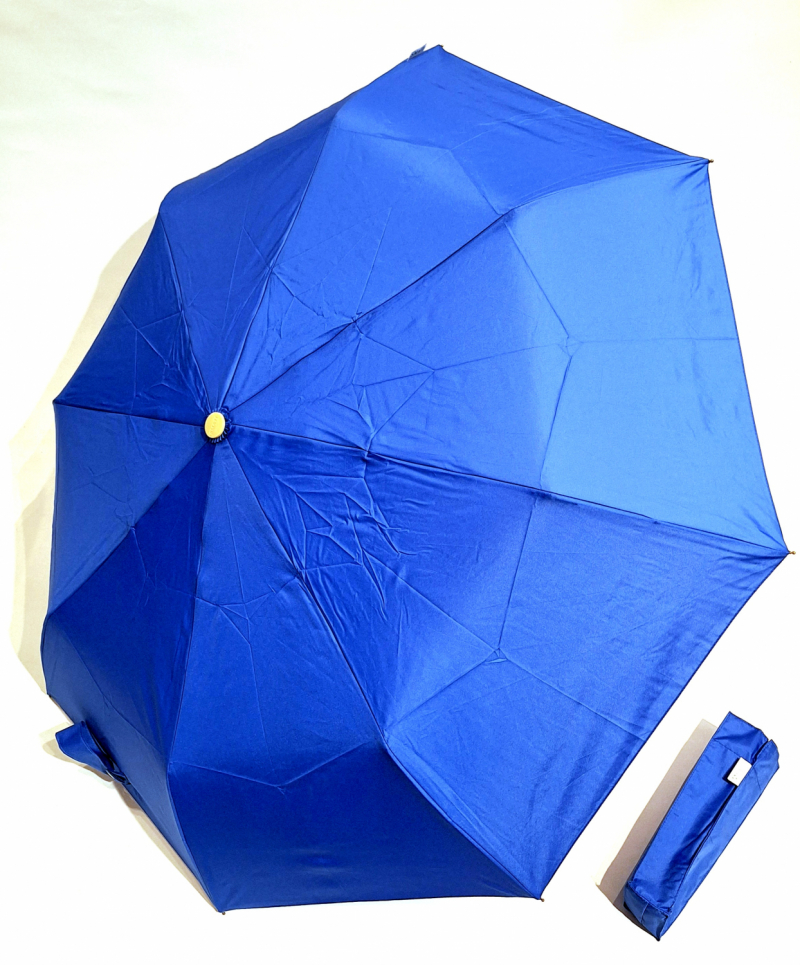 Mini parapluie pliant ouvrant fermant uni bleu roi pg bois Smati- Solide & pas cher