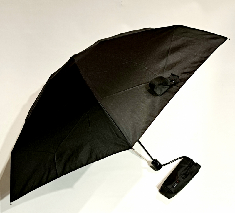 Parapluie micro pliant uni noir automatique ouvrant fermant 20cm Neyrat - Petit & solide