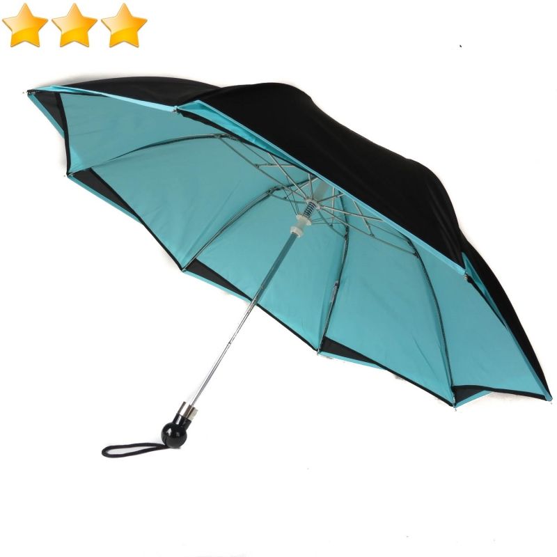 Parapluie Guy de Jean femme pliant automatique noir doublé