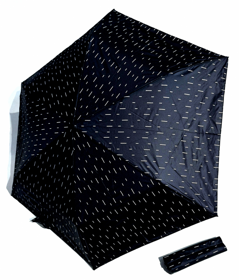 Parapluie knirps 050 pliant plat imprimé noir - Manuel & super léger 115g 